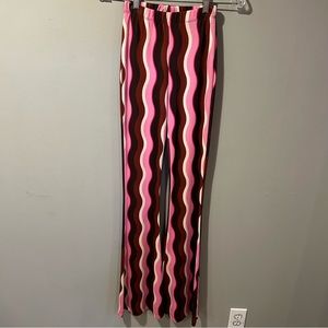 NWT Catwalk Junkie Stretchy Bell Bottom Flare Funky Leggings Euro Size 34